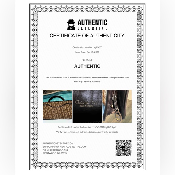 Dior Vintage Trotter Top Handle bag with COA - Picture 3 of 14